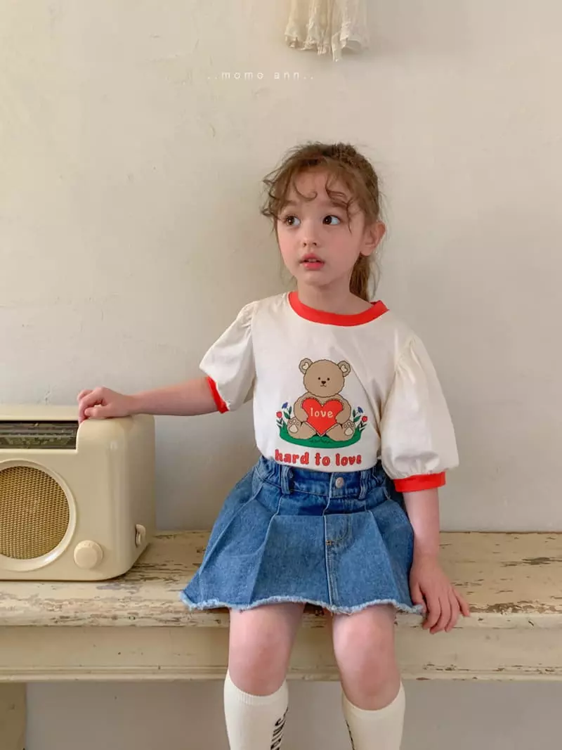Momo Ann - Korean Children Fashion - #kidsshorts - Denim Skirt Pants - 3