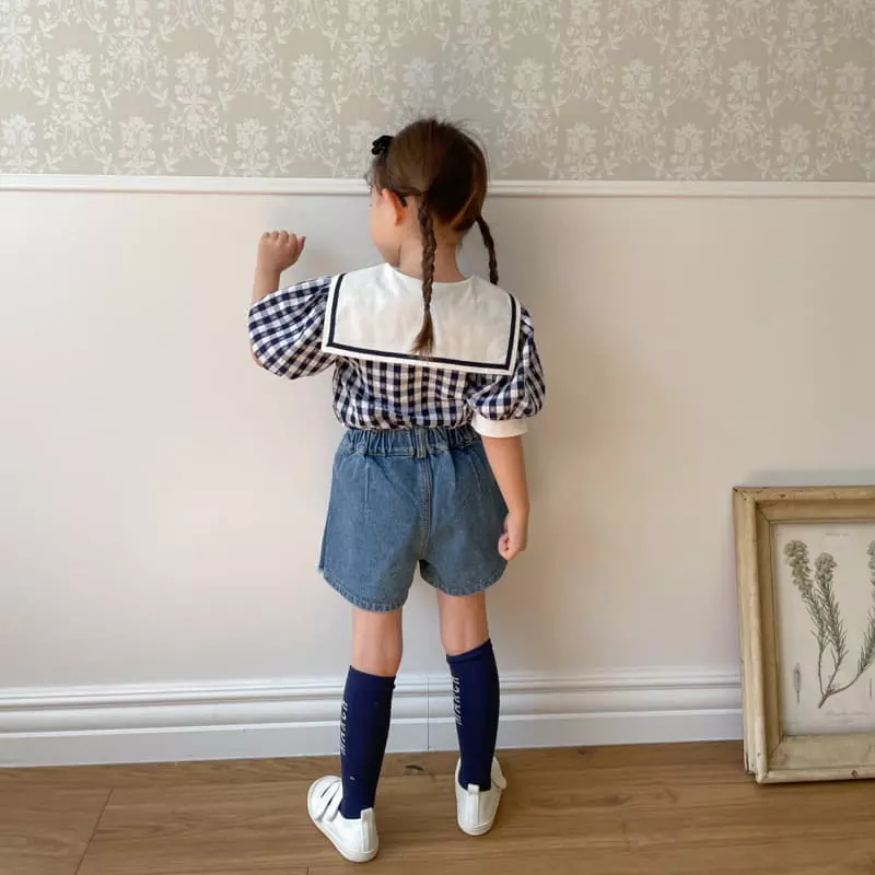 Momo Ann - Korean Children Fashion - #kidsstore - Check Blouse - 3