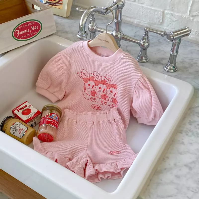Momo Ann - Korean Children Fashion - #kidzfashiontrend - Rabbit Top Bottom Set - 7