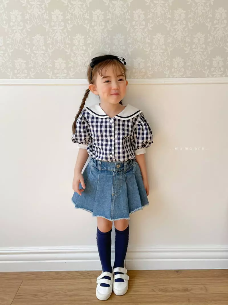 Momo Ann - Korean Children Fashion - #kidzfashiontrend - Denim Skirt Pants - 5