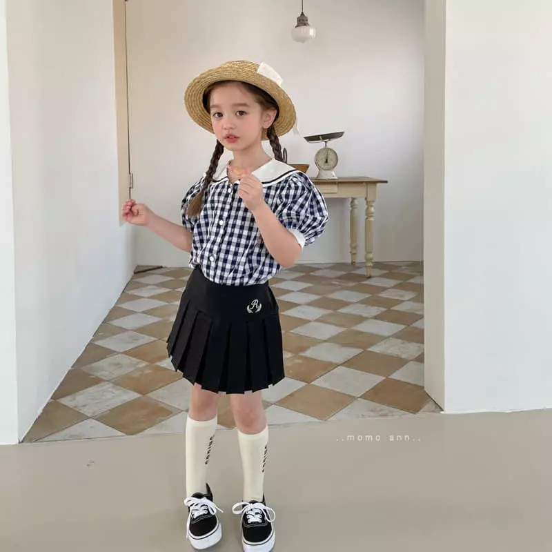 Momo Ann - Korean Children Fashion - #littlefashionista - Check Blouse - 6