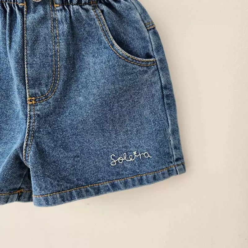 Momo Ann - Korean Children Fashion - #prettylittlegirls - Frill Denim Shorts - 11