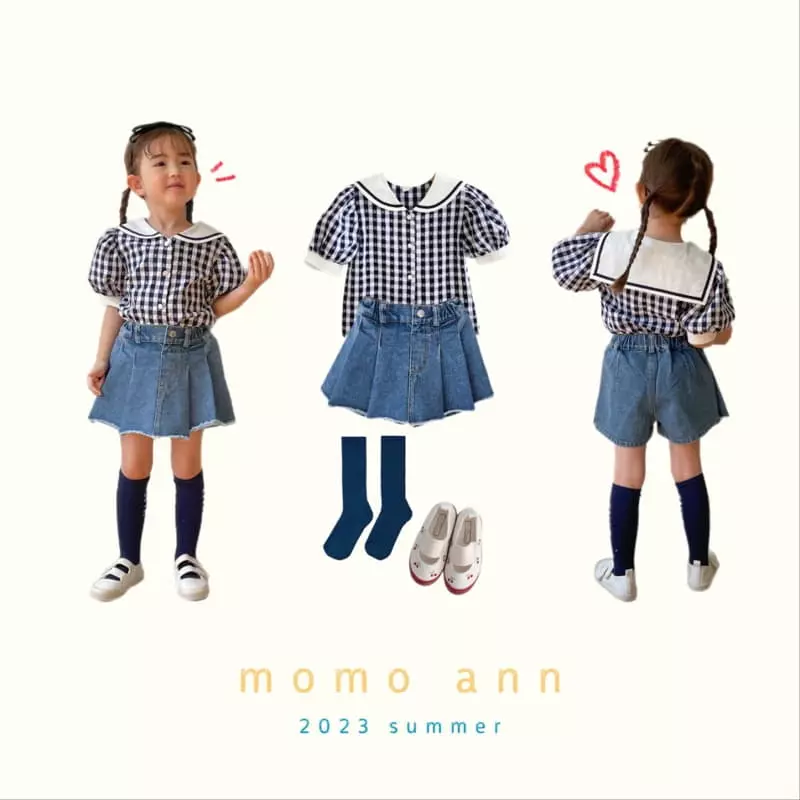 Momo Ann - Korean Children Fashion - #toddlerclothing - Check Blouse - 11