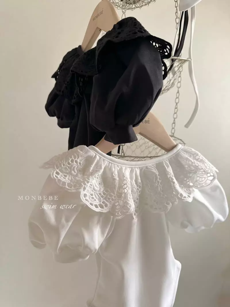Monbebe - Korean Children Fashion - #kidsstore - Lace Lolo Swimwear with Bonnet - 11