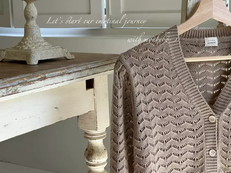 Monbebe - Korean Women Fashion - #vintageinspired - Mabel Knit Cardigan Mom - 11