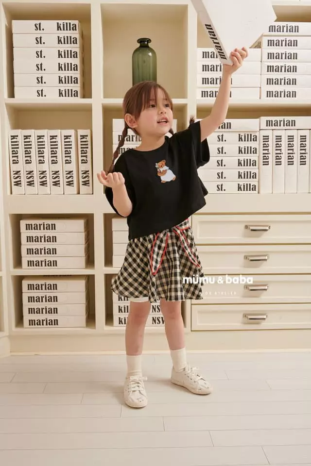 Mumunbaba - Korean Children Fashion - #kidsshorts - Rora Bear Tee - 12