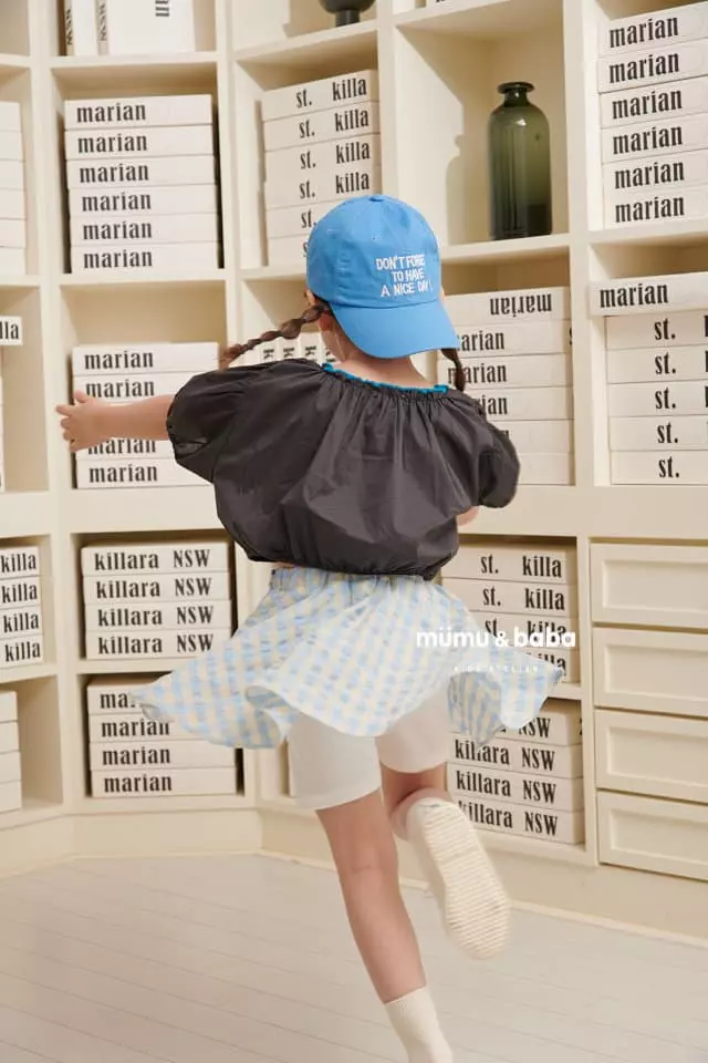 Mumunbaba - Korean Children Fashion - #kidzfashiontrend - Check Melon Skirt Leggings - 2