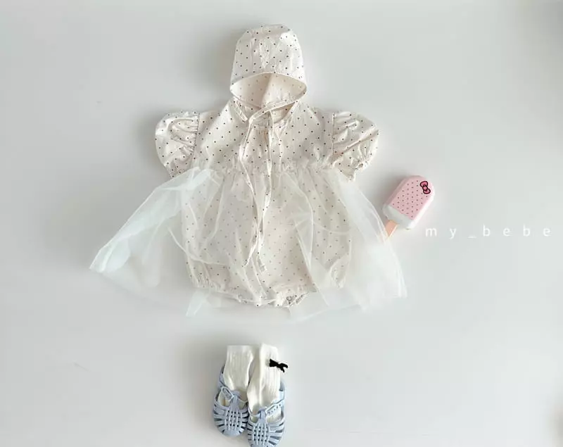 My Bebe - Korean Baby Fashion - #babyboutique - Baby Sha Bodysuit Set - 4