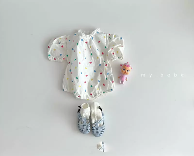 My Bebe - Korean Baby Fashion - #babywear - Baby Lace Picnic Bodysuit - 2