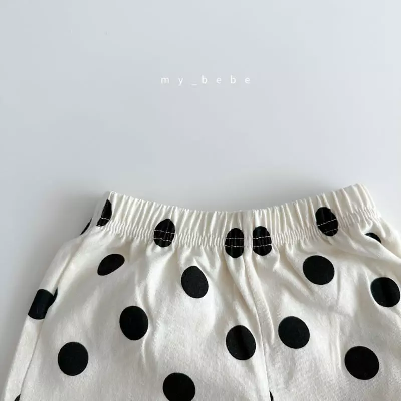 My Bebe - Korean Children Fashion - #Kfashion4kids - Kid Dot Top Bottom Set - 9