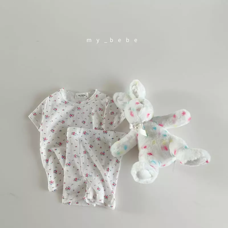 My Bebe - Korean Children Fashion - #Kfashion4kids - Kid Small Flower Easywear - 7