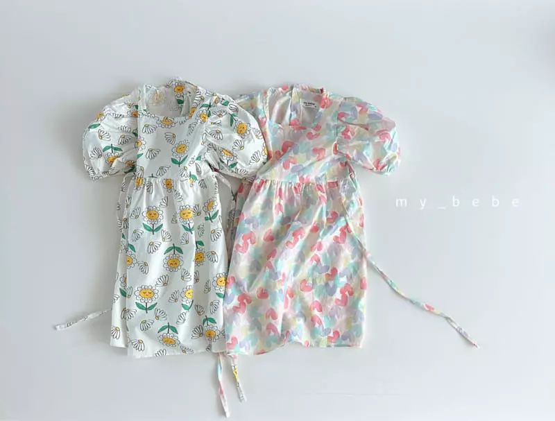 My Bebe - Korean Children Fashion - #Kfashion4kids - Kid Happy One-piece - 2