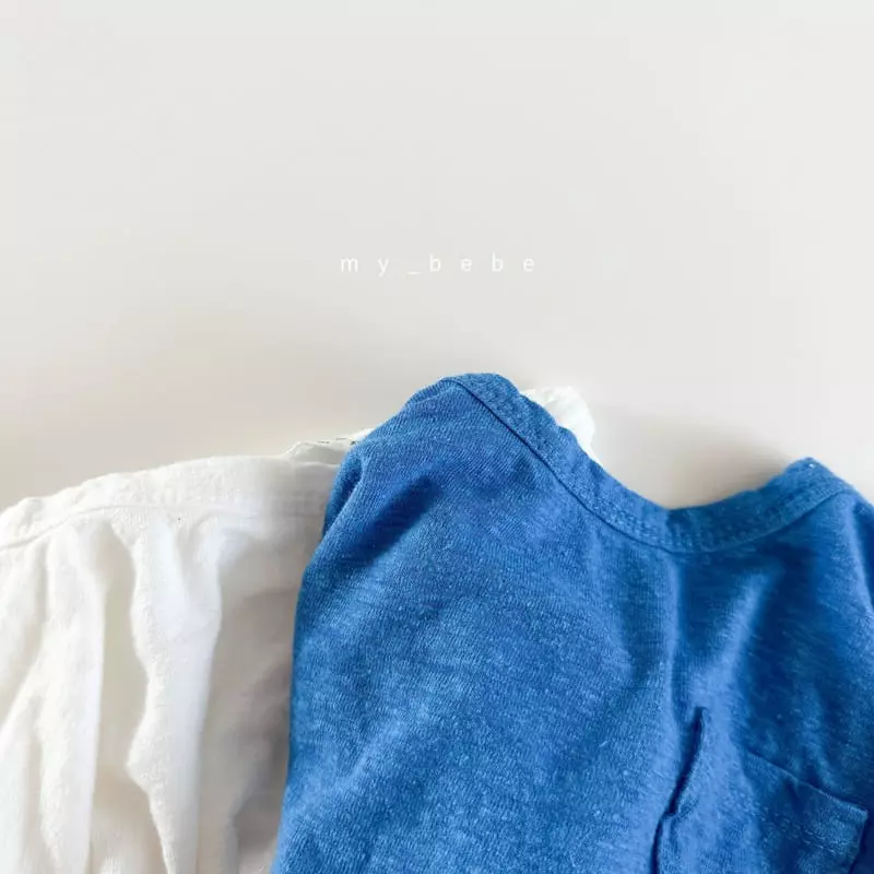 My Bebe - Korean Children Fashion - #Kfashion4kids - Kid Linen Pocket Tee - 11