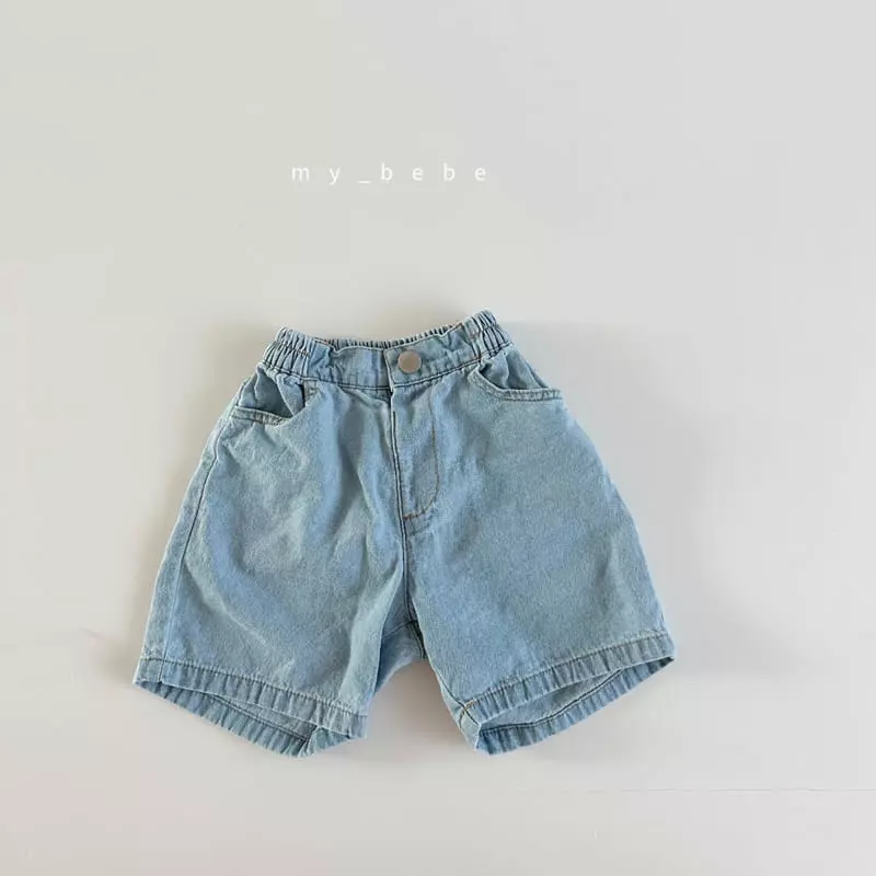 My Bebe - Korean Children Fashion - #childofig - Kid Denim Shorts - 9