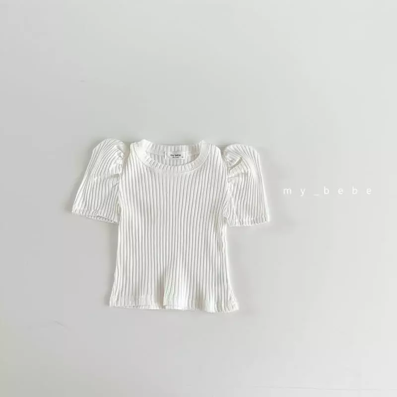 My Bebe - Korean Children Fashion - #childofig - Kid Rib Puff Tee - 5