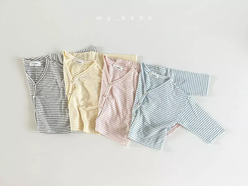 My Bebe - Korean Children Fashion - #stylishchildhood - Kid Linen Cardigan Set - 4