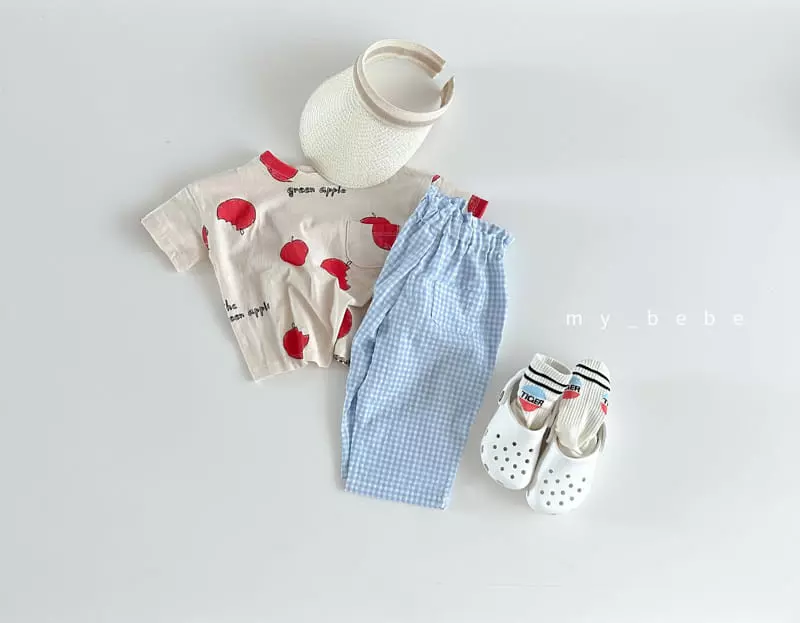 My Bebe - Korean Children Fashion - #childrensboutique - Kid Aqua Short Sleeves Tee - 7