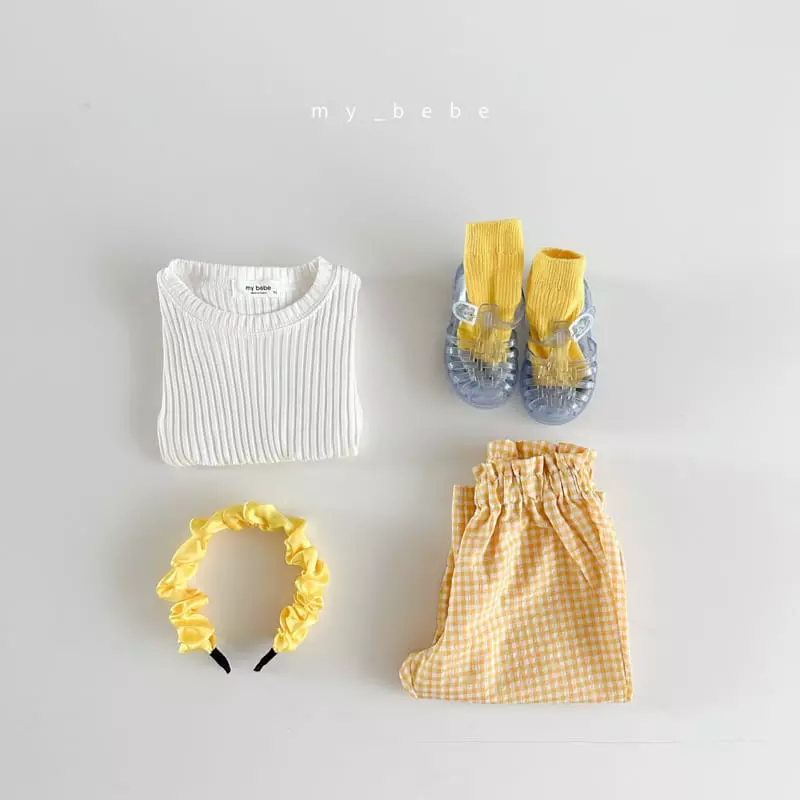 My Bebe - Korean Children Fashion - #designkidswear - Kid Rib Puff Tee - 7
