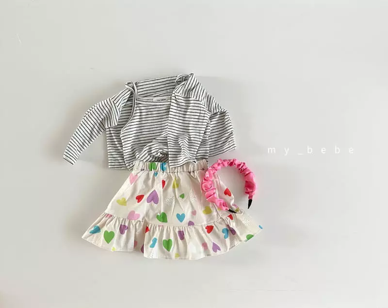 My Bebe - Korean Children Fashion - #designkidswear - Kid Linen Cardigan Set - 6