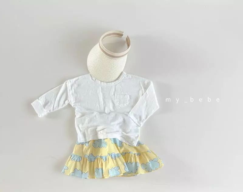 My Bebe - Korean Children Fashion - #designkidswear - Kid Linen Pocket Tee - 5