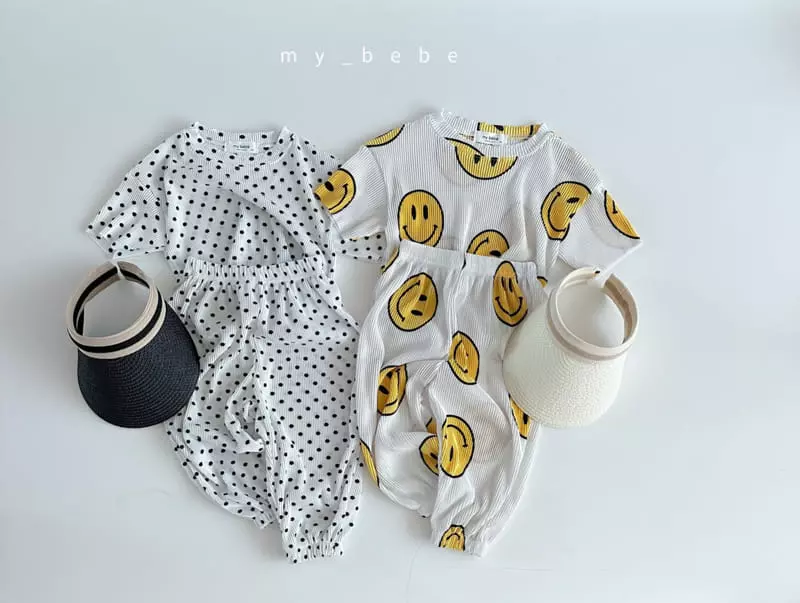 My Bebe - Korean Children Fashion - #discoveringself - Kid Pleats Top Bottom Set - 3