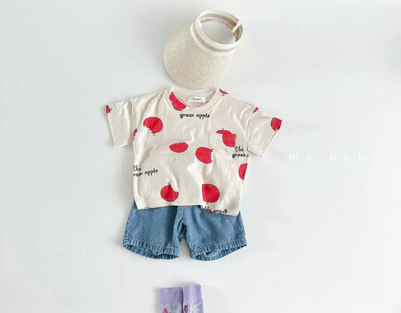 My Bebe - Korean Children Fashion - #discoveringself - Kid Aqua Short Sleeves Tee - 9