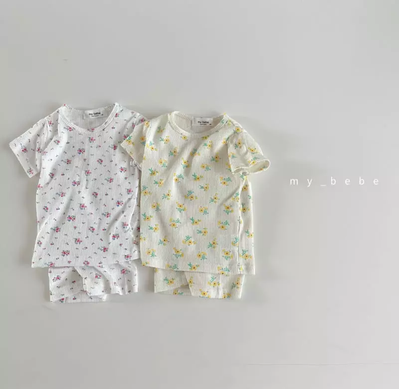 My Bebe - Korean Children Fashion - #fashionkids - Kid Small Flower Easywear - 3