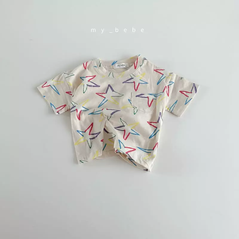 My Bebe - Korean Children Fashion - #fashionkids - Kid Aqua Short Sleeves Tee - 10