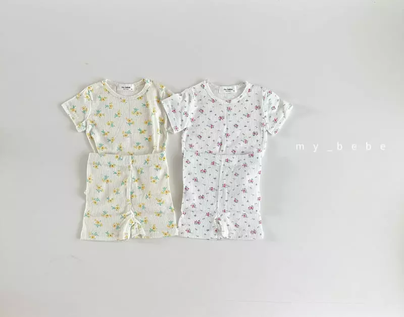 My Bebe - Korean Children Fashion - #fashionkids - Kid Small Flower Easywear - 4