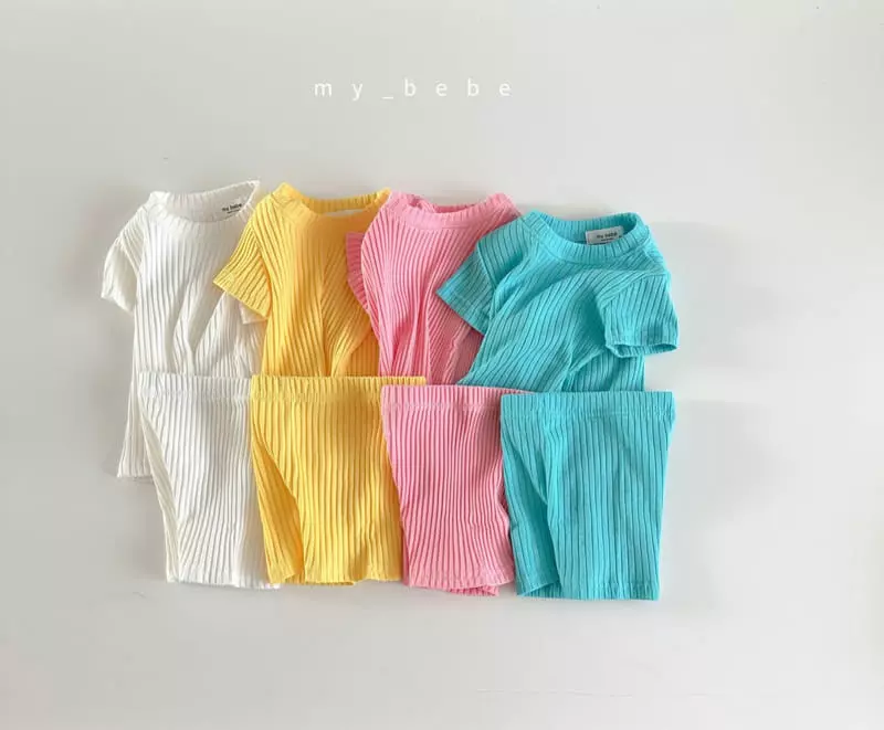 My Bebe - Korean Children Fashion - #kidsshorts - Kid Rib Easywear - 3