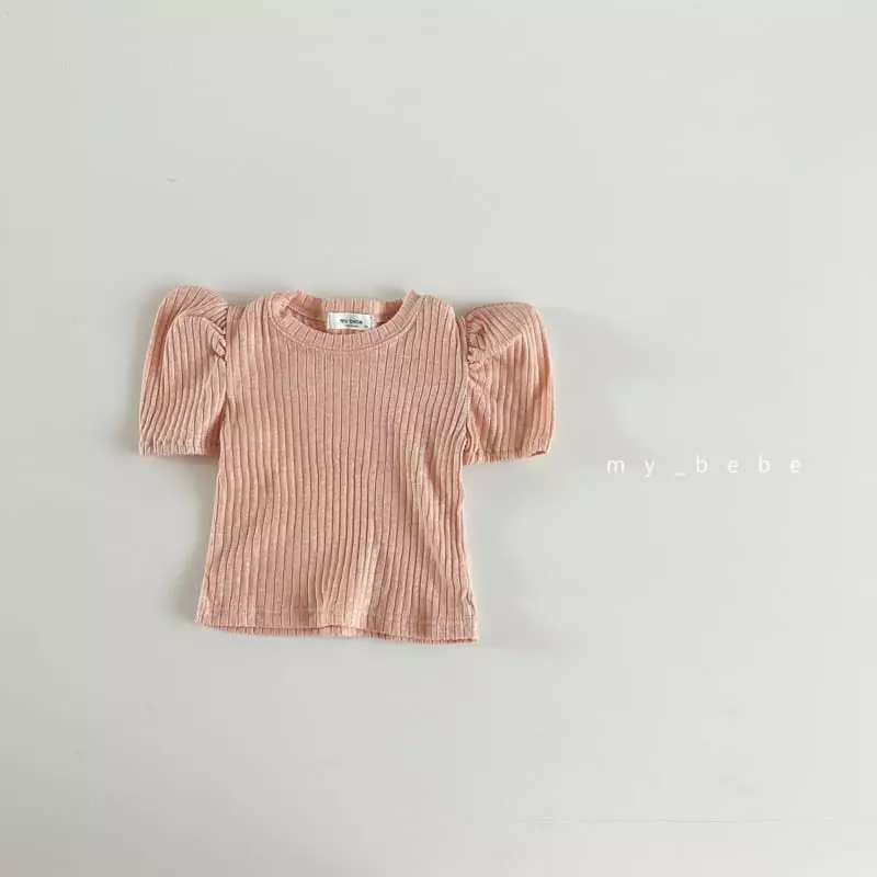 My Bebe - Korean Children Fashion - #kidsstore - Kid Rib Puff Tee - 11
