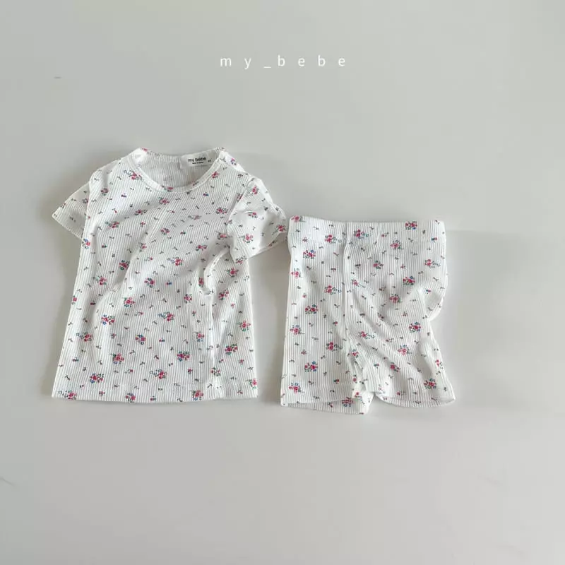 My Bebe - Korean Children Fashion - #littlefashionista - Kid Small Flower Easywear - 8