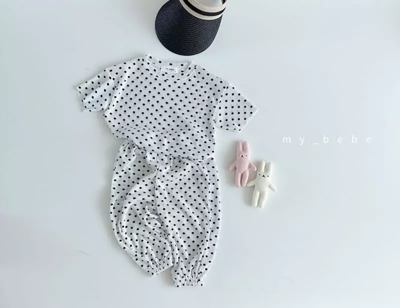 My Bebe - Korean Children Fashion - #magicofchildhood - Kid Pleats Top Bottom Set - 10
