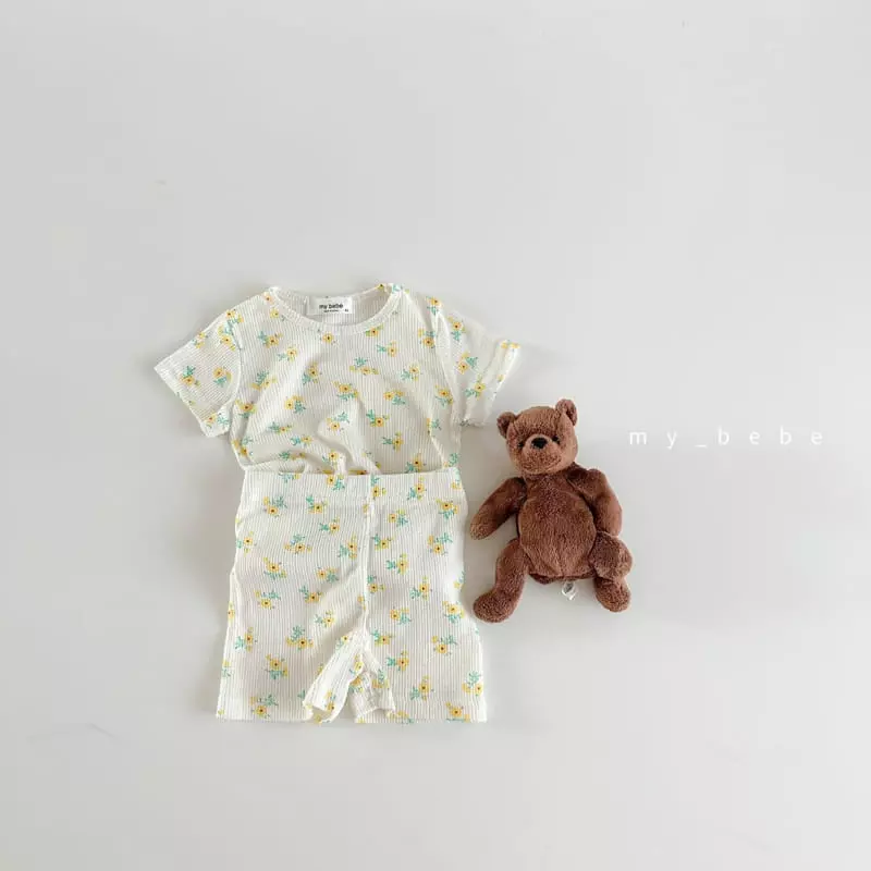 My Bebe - Korean Children Fashion - #prettylittlegirls - Kid Small Flower Easywear - 11