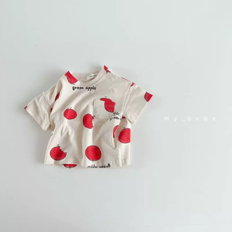 My Bebe - Korean Children Fashion - #stylishchildhood - Kid Aqua Short Sleeves Tee - 5