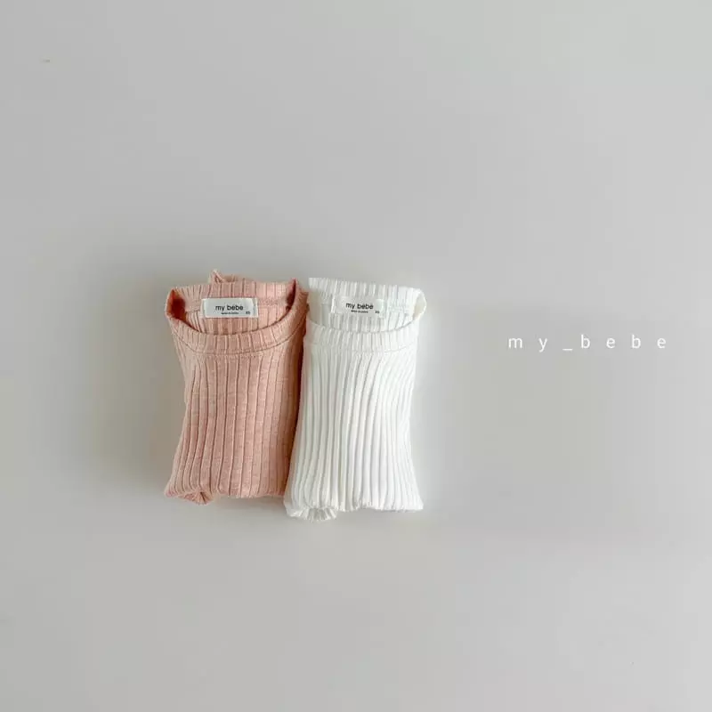 My Bebe - Korean Children Fashion - #toddlerclothing - Kid Rib Puff Tee - 4