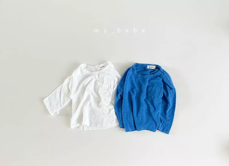 My Bebe - Korean Children Fashion - #toddlerclothing - Kid Linen Pocket Tee