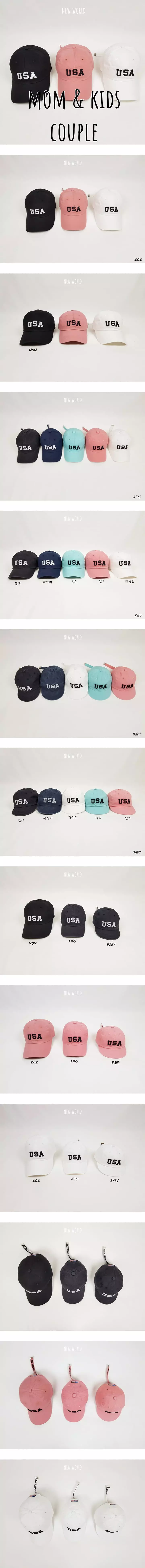 New World - Korean Children Fashion - #stylishchildhood - Washing USA Ball Cap Mom