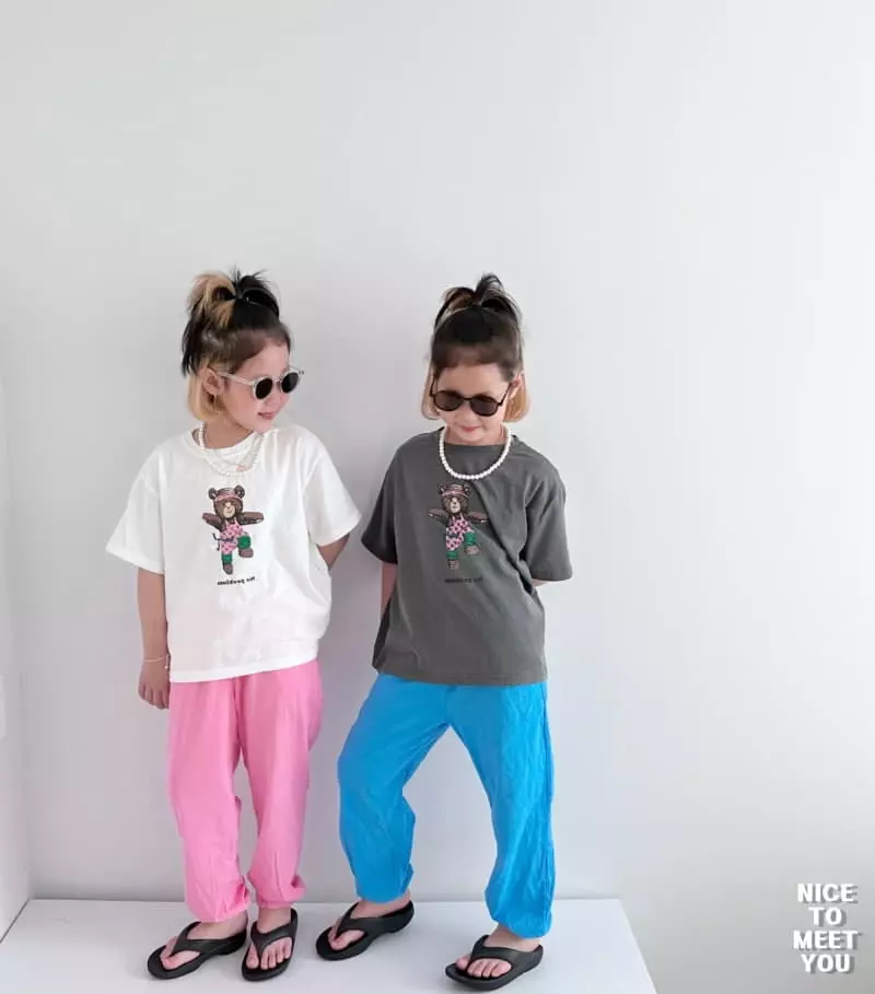 Nice To Meet You - Korean Children Fashion - #Kfashion4kids - Exercise Bear Tee - 5