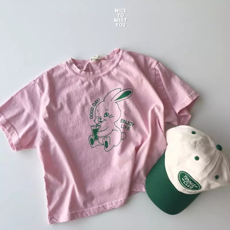 Nice To Meet You - Korean Children Fashion - #childrensboutique - Joy Rabbit Tee