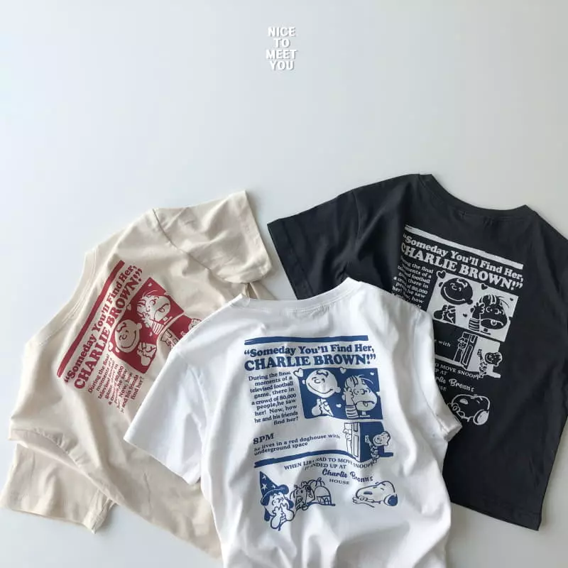 Nice To Meet You - Korean Children Fashion - #designkidswear - Snoopy Tee - 2