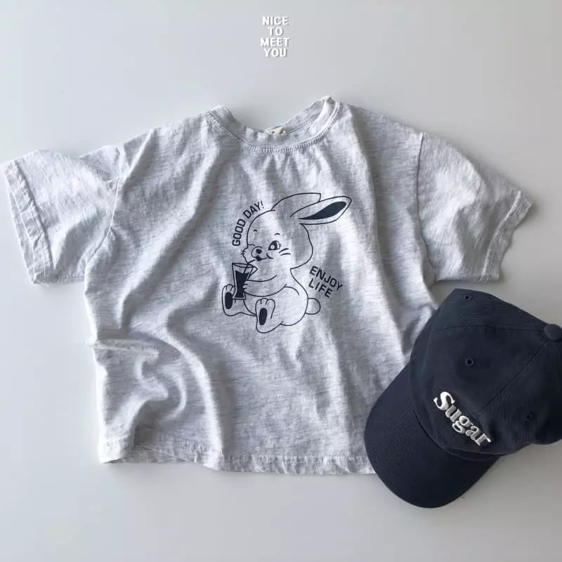 Nice To Meet You - Korean Children Fashion - #designkidswear - Joy Rabbit Tee - 2