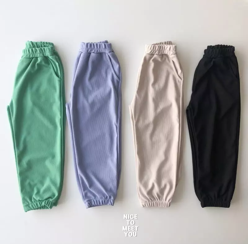 Nice To Meet You - Korean Children Fashion - #designkidswear - Charr Span Pants
