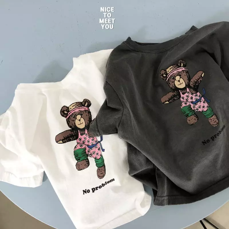Nice To Meet You - Korean Children Fashion - #fashionkids - Exercise Bear Tee