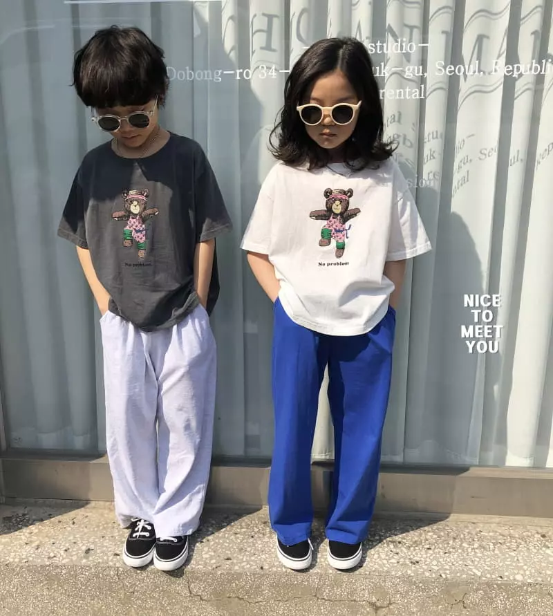 Nice To Meet You - Korean Children Fashion - #kidsshorts - Exercise Bear Tee - 2
