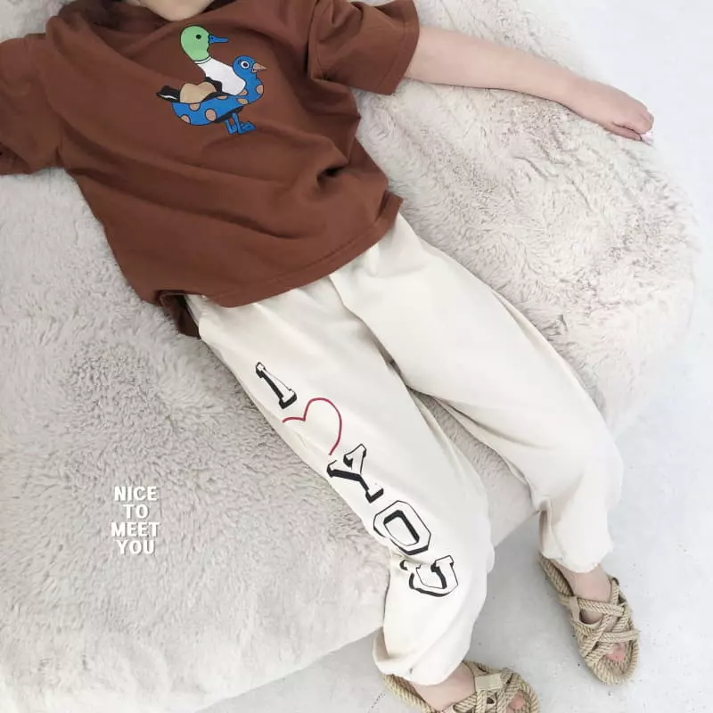 Nice To Meet You - Korean Children Fashion - #minifashionista - I U Pants