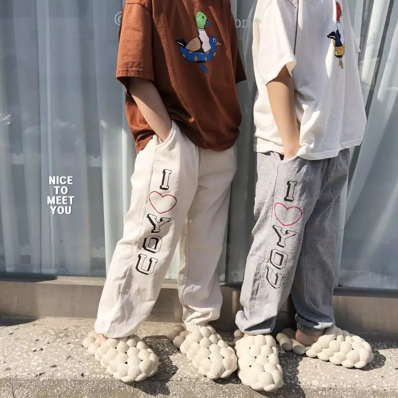 Nice To Meet You - Korean Children Fashion - #todddlerfashion - I U Pants - 3