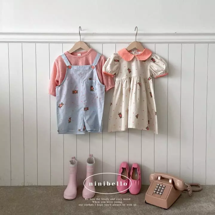 Ninibello - Korean Children Fashion - #Kfashion4kids - Love It Dungarees Pants - 3