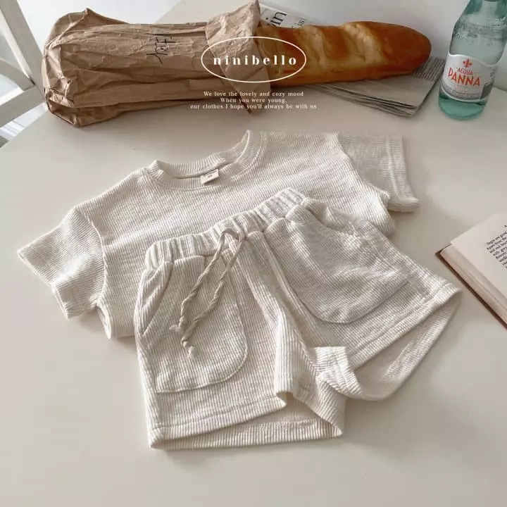 Ninibello - Korean Children Fashion - #kidsshorts - Natural Pocket Set - 3