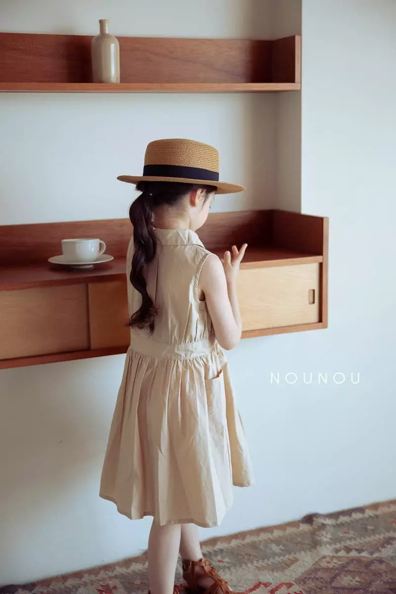 Nounou - Korean Children Fashion - #childofig - Cream One-piece - 5
